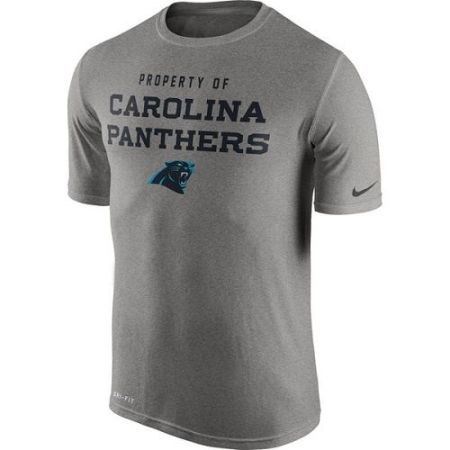 Men's Carolina Panthers Nike Gray Legend Property Of Performance T-Shirt
