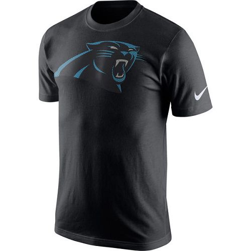 Men's Carolina Panthers Nike Black Logo T-Shirt 2