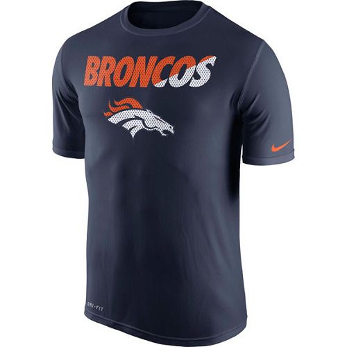 Men's Denver Broncos Nike Navy Blue Legend Staff Practice Performance T-Shirt