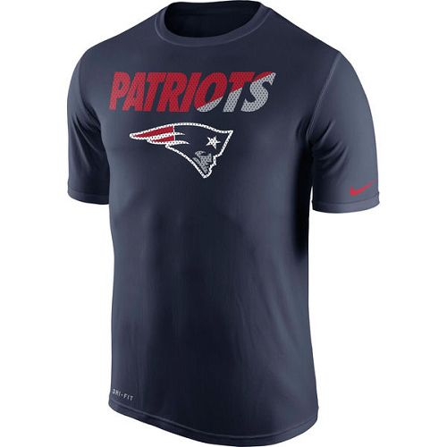 Men's New England Patriots Nike Navy Legend Staff Practice Performance T-Shirt