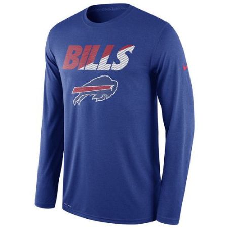 Men's Buffalo Bills Nike Royal Legend Staff Practice Long Sleeves Performance T-Shirt