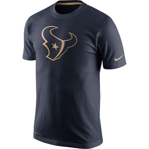 Men's Houston Texans Nike Navy Championship Drive Gold Collection Performance T-Shirt