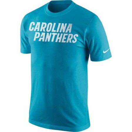 Men's Nike Carolina Panthers Blue Wordmark T-Shirt