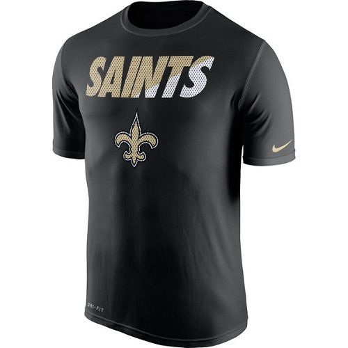 Men's New Orleans Saints Nike Black Legend Staff Practice Performance T-Shirt