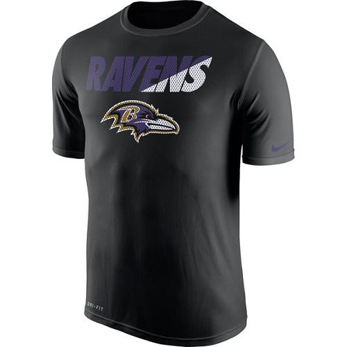 Men's Baltimore Ravens Nike Black Legend Staff Practice Performance T-Shirt