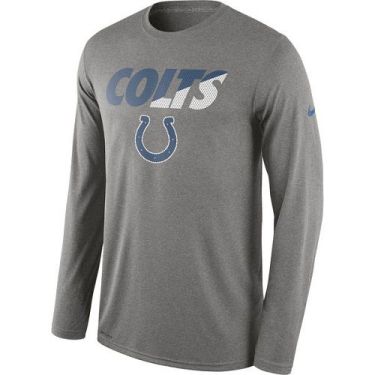 Men's Indianapolis Colts Nike Heather Gray Legend Staff Practice Long Sleeves Performance T-Shirt