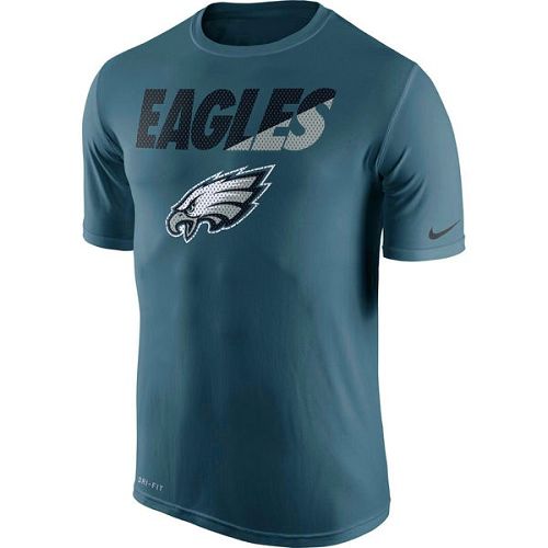 Men's Philadelphia Eagles Nike Midnight Green Legend Staff Practice Performance T-Shirt