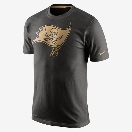 Men's Tampa Bay Buccaneers Nike Black Championship Drive Gold Collection Performance T-Shirt
