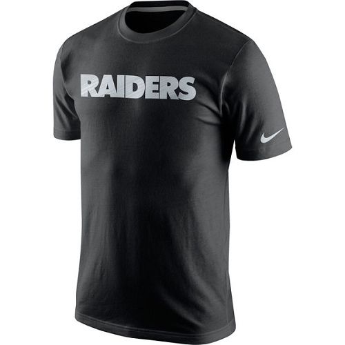 Men's Nike Oakland Raiders Fast Wordmark T-Shirt Black