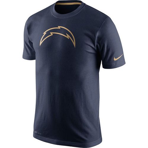Men's San Diego Chargers Nike Navy Championship Drive Gold Collection Performance T-Shirt