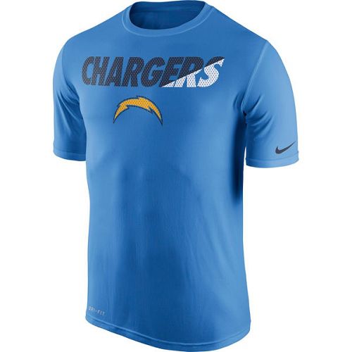 Men's San Diego Chargers Nike Powder Blue Legend Staff Practice Performance T-Shirt