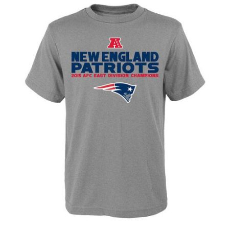 Youth New England Patriots Heather Gray 2015 AFC North Division Champions Next Level T-Shirt