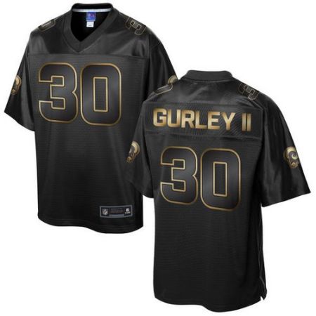 Nike St Louis Rams #30 Todd Gurley II Pro Line Black Gold Collection Men's Stitched NFL Game Jersey