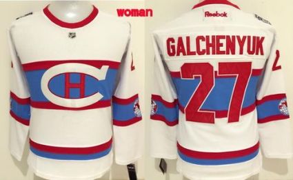 Women Montreal Canadiens #27 Alex Galchenyuk White 2016 Winter Classic Stitched NHL Jersey