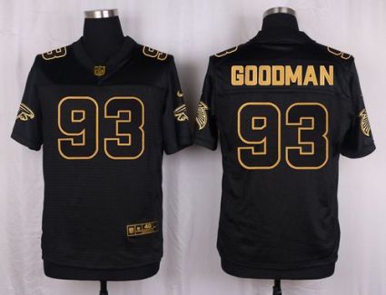 Nike Atlanta Falcons #93 Malliciah Goodman Black Men's Stitched NFL Elite Pro Line Gold Collection Jersey