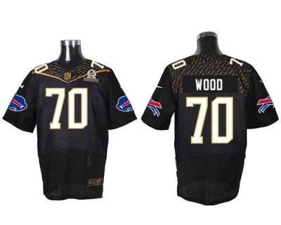 Nike Buffalo Bills #70 Eric Wood Black 2016 Pro Bowl Men's Stitched NFL Elite Jersey