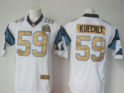 Nike Carolina Panthers #59 Luke Kuechly White Super Bowl 50 Collection Men's Stitched NFL Game Jersey