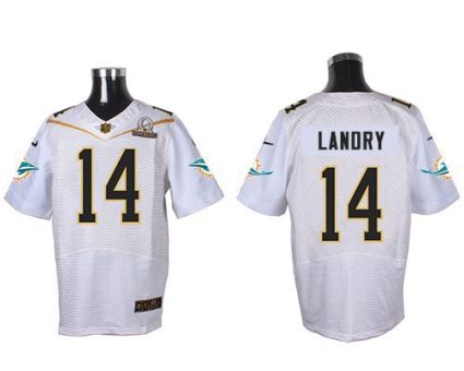 Nike Miami Dolphins #14 Jarvis Landry White 2016 Pro Bowl Men's Stitched NFL Elite Jersey