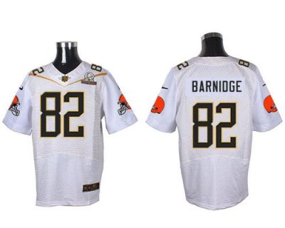 Nike Cleveland Browns #82 Gary Barnidge White 2016 Pro Bowl Men's Stitched NFL Elite Jersey
