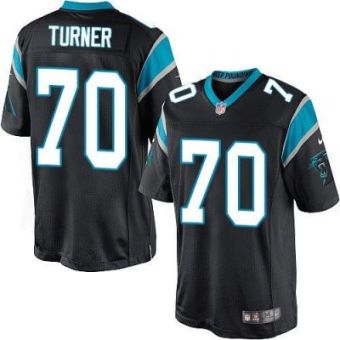 Youth Nike Panthers #70 Trai Turner Black Team Color Stitched NFL Elite Jersey