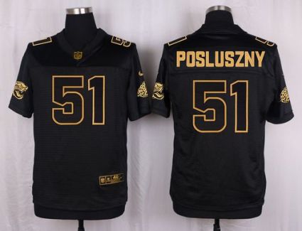 Nike Jacksonville Jaguars #51 Paul Posluszny Black Men's Stitched NFL Elite Pro Line Gold Collection Jersey