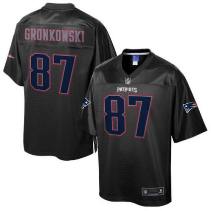 Nike New England Patriots #87 Rob Gronkowski Black Men's NFL Pro Line Black Reverse Fashion Game Jersey
