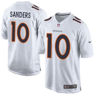 Nike Denver Broncos #10 Emmanuel Sanders White Men's Stitched NFL Game Event Jersey