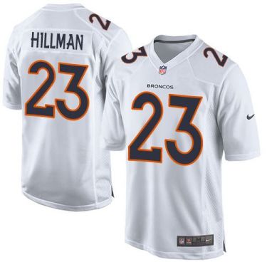 Nike Denver Broncos #23 Ronnie Hillman White Men's Stitched NFL Game Event Jersey