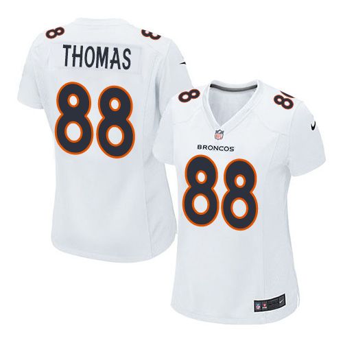 Women Nike Broncos #88 Demaryius Thomas White Stitched NFL Game Event Jersey