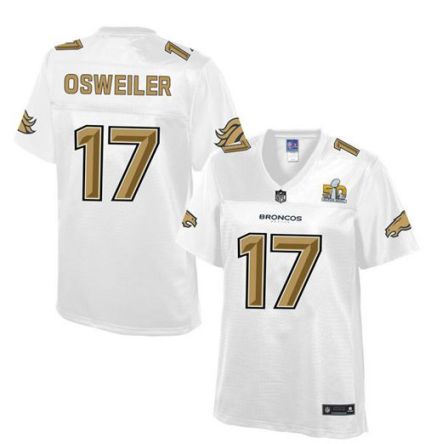 Women Nike Broncos #17 Brock Osweiler White NFL Pro Line Super Bowl 50 Fashion Game Jersey