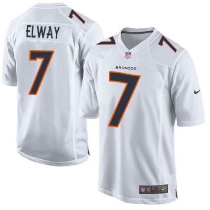 Youth Nike Broncos #7 John Elway White Stitched NFL Game Event Jersey