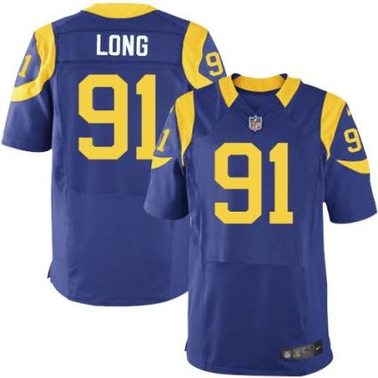 Nike St. Louis Rams #91 Chris Long Royal Blue Alternate NFL Elite Jersey