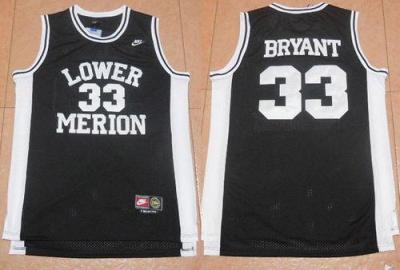 Los Angeles Lakers #33 Kobe Bryant Black Lower Merion High School Stitched NBA Jersey
