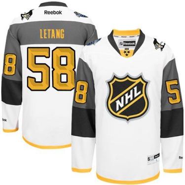 Pittsburgh Penguins #58 Kris Letang White 2016 All Star Stitched NHL Jersey