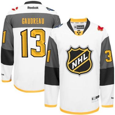 Calgary Flames #13 Johnny Gaudreau White 2016 All Star Stitched NHL Jersey