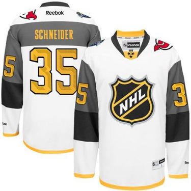 New Jersey Devils #35 Cory Schneider White 2016 All Star Stitched NHL Jersey