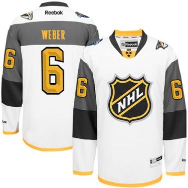 Nashville Predators #6 Shea Weber White 2016 All Star Stitched NHL Jersey