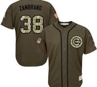 Chicago Cubs #38 Carlos Zambrano Green Salute to Service Stitched Baseball Jersey