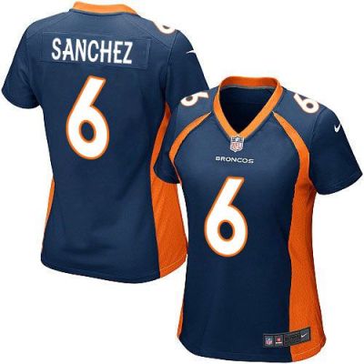 Women's Nike Broncos #6 Mark Sanchez Blue Alternate Stitched NFL New Elite Jersey
