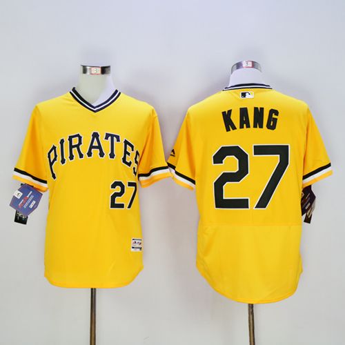 Pittsburgh Pirates #27 Jung-Ho Kang Gold Flexbase Authentic Collection Baseball Jersey
