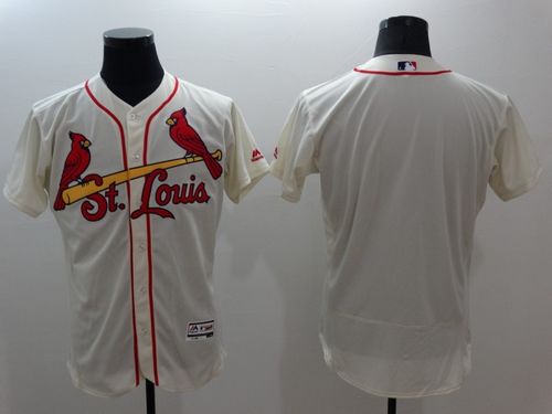 St.Louis Cardinals Blank Cream Flexbase Authentic Collection Baseball Jersey