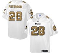 Nike Minnesota Vikings #28 Adrian Peterson White Men's NFL Pro Line Fashion Game Jersey