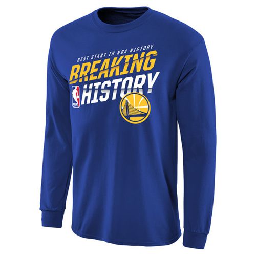 Golden State Warriors Breaking History Royal Long Sleeves T-Shirt