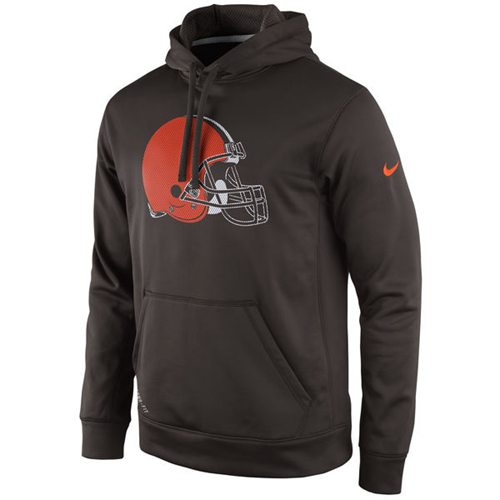 Cleveland Browns Nike Brown Practice Performance Pullover Hoodie