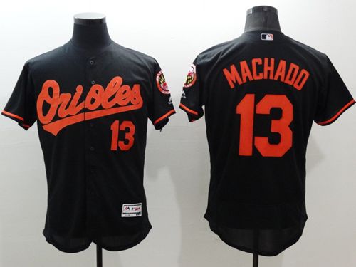 Orioles #13 Manny Machado Black Flexbase Authentic Collection Stitched Baseball Jersey