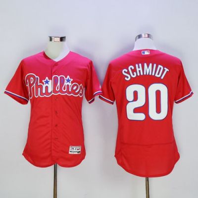Philadelphia Phillies #20 Mike Schmidt Red Flexbase Authentic Collection Baseball Jersey