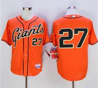San Francisco Giants #27 Juan Marichal Orange Cool Base Stitched Baseball Jersey
