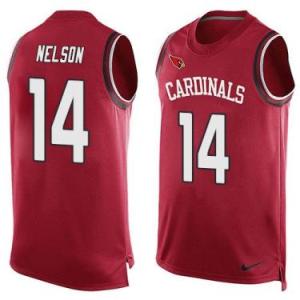 Nike Arizona Cardinals #14 J.J. Nelson Red Color Men's Stitched NFL Name-Number Tank Tops Jersey