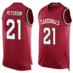 Nike Arizona Cardinals #21 Patrick Peterson Red Color Men's Stitched NFL Name-Number Tank Tops Jersey