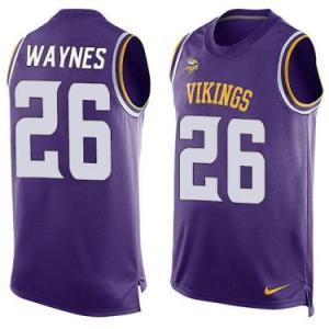 Nike Minnesota Vikings #26 Trae Waynes Purple Color Men's Stitched NFL Name-Number Tank Tops Jersey